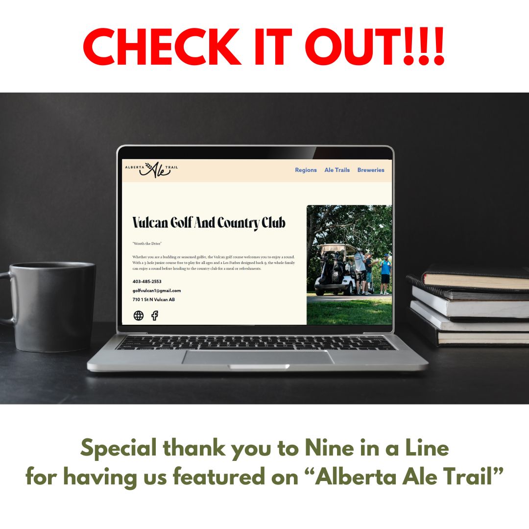 Thank you to @nineinalinebrewingco  for getting us this amazing feature on “Alberta Ale Trail”!

Check it out here:

albertaaletrail.ca/summer_activit…

#vulcan #vulcanalberta #golfalberta #albertagolf #golfday #golfcourse #golfcourses #golflifestyle #golfcalgary #yycgolf #golfcanada #yyc