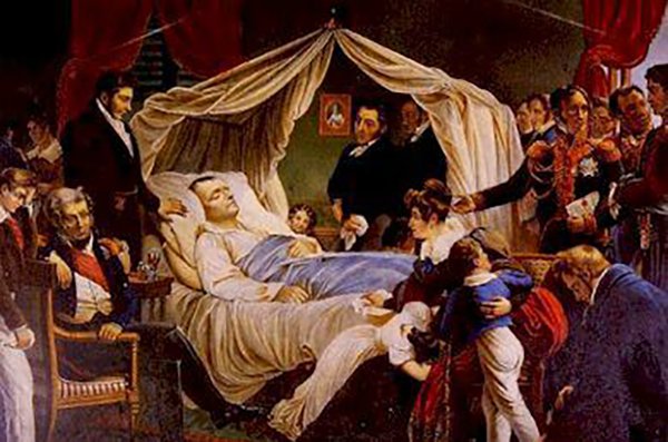 On this day in 1821, Napoleon Bonaparte, 51, dies in exile on the island of St. Helena. 'France... Armée... Tête d'armée... Joséphine,' he supposedly calls out in his final moments.