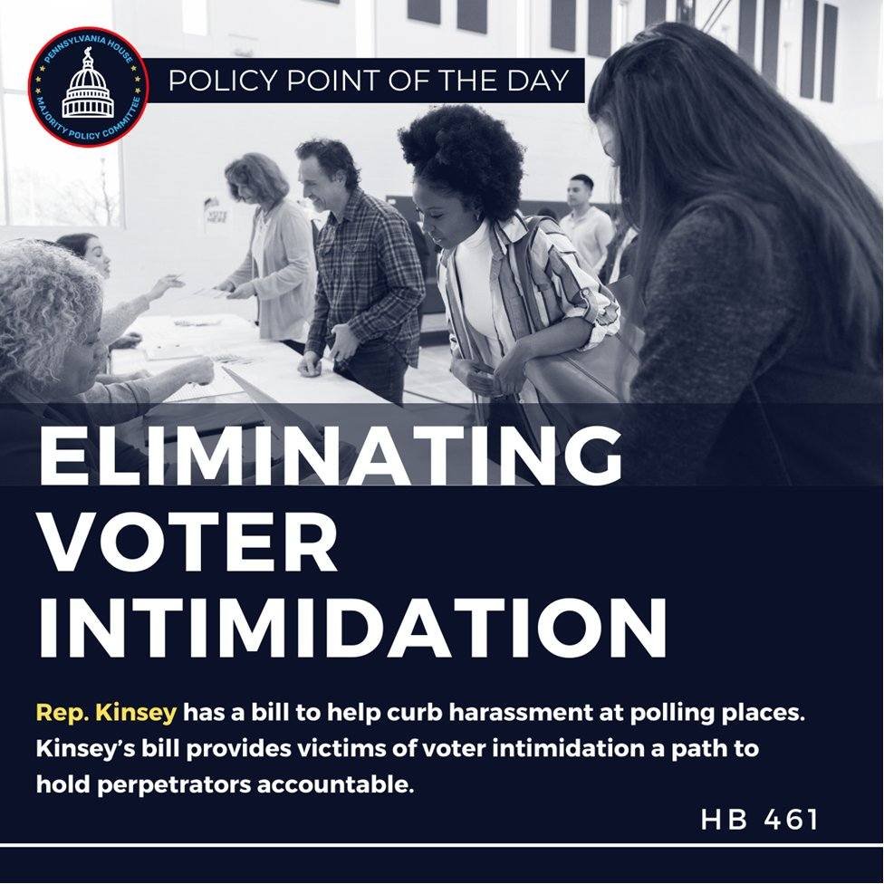 When folks go to a polling place exercising their right to vote, they deserve to do so in peace. We must curb voter intimidation at polling places and ensure those affected by it can receive justice. My bill would do both, but first, it needs to pass the House!