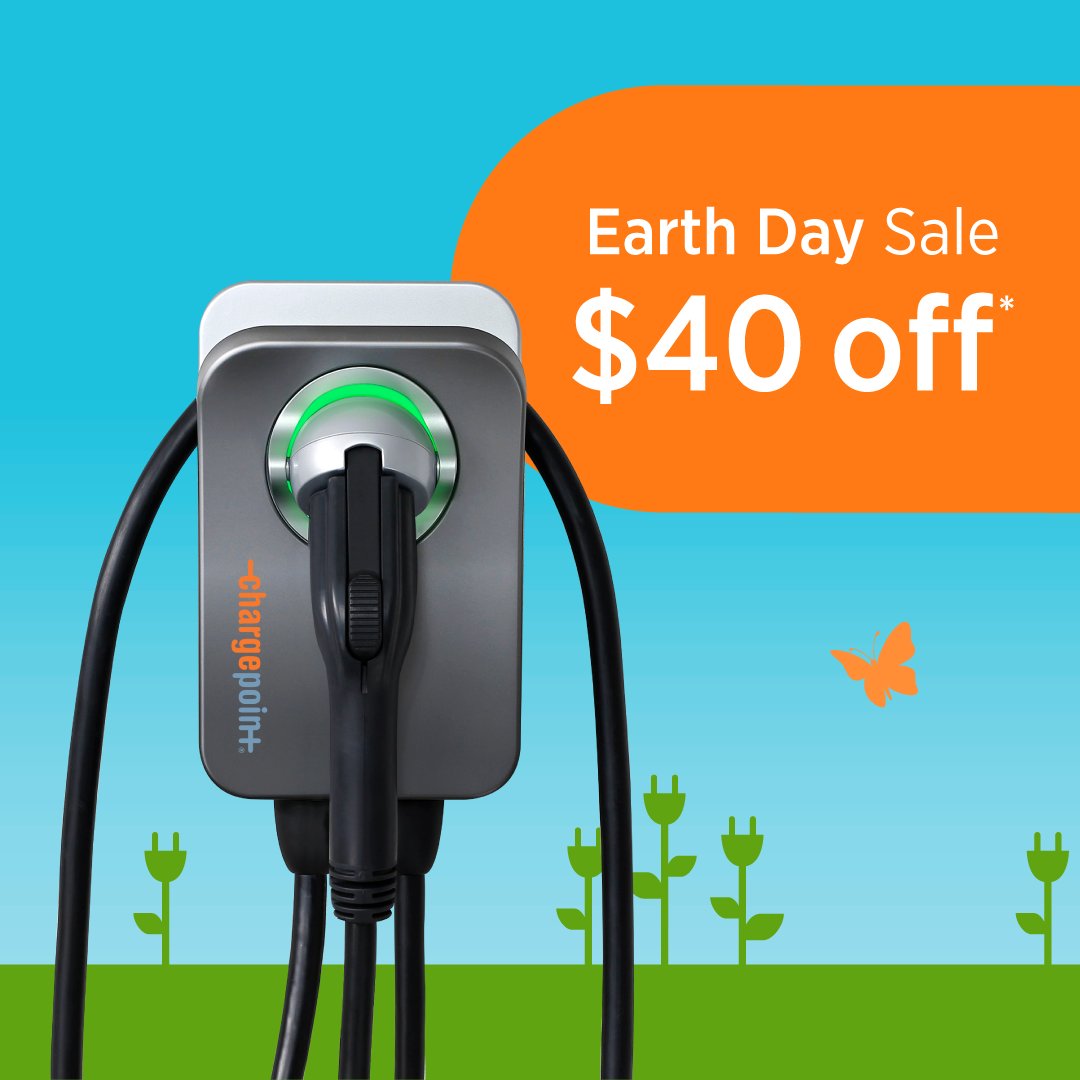 🏡 ⚡️ It’s not too late to celebrate #EarthDay! Save $40 and bring the smart choice home with the award-winning ChargePoint Home Flex. bit.ly/4cP1Hdl