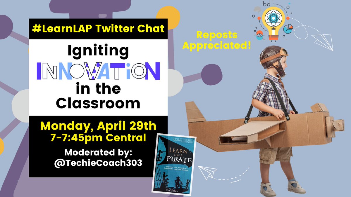 PaulSolarz's tweet photo. Please join @TechieCoach303 TONIGHT at 7pm Central for #LearnLAP!

#CelebrateMonday #Mondaymorning #Mondaymood #Mondayvibes #edtech #education #edchat #tlap #asechat #BadgeChatK12 #Thetitleonechat #engsschat #formativechat #kyadmin #sschat #DubChat #4thchat #Admin2B #SocEdChat https://t.co/NEX2wQJHNw
