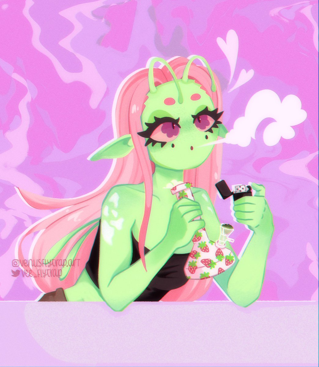 vee_flytrap's tweet image. ✨🍃👽 #illustration #ArtistsOfTwitter