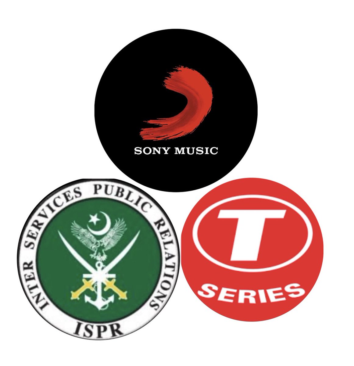 دنیا کی ٹاپ 3 گانے بنانے/ بجانے والی کمپنیاں :

-Sony Music
-T Series
-ISPR