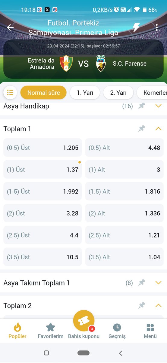 #maçönü

Estrela - Farense

Karşılıklı goller ile üste gitmesi kuvvetle muhtemel

Ev takım golü 1 üst ideal (g10) 

2.5 üst ideal (g9)

Kg var ideal (g9)

Ev kazanır ve 2.5 üst olur Tekli alınır

Bol şanss