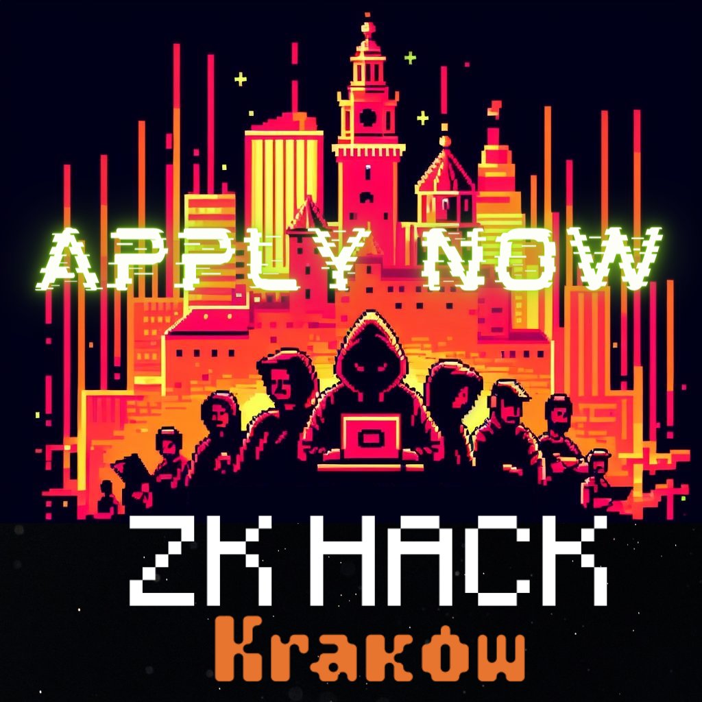 Apply now to hack with us at ZK Hack Kraków! 👉👉👉zkkrakow.com 👈👈👈 This is our 3rd in-person hackathon focused on zk-tooling & zk-apps building, happening on May 17-19 in Kraków, Poland. See you there...