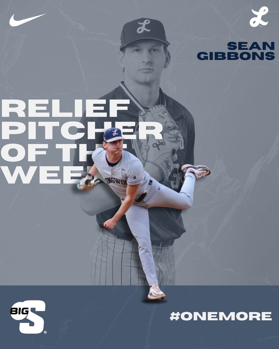 Congratulations to @sean_gibbons4 for earning the #BigSouthBase Relief Pitcher of the Week! @BigSouthSports 👏⚾️ #OneMore || #EverythingMatters