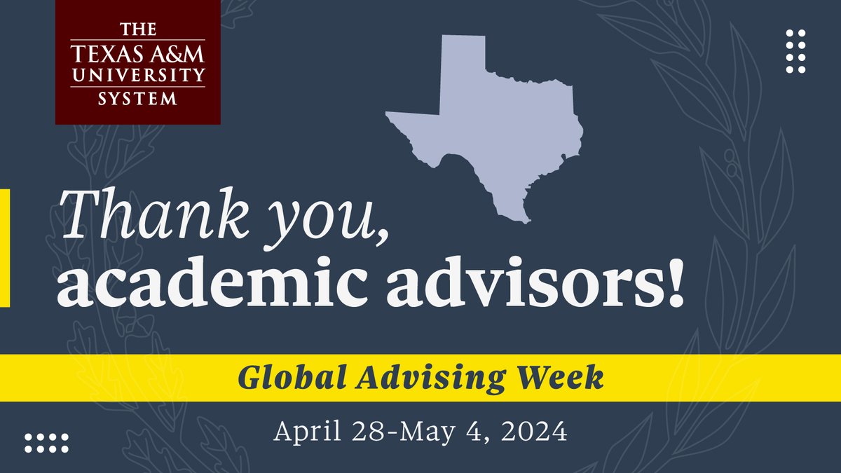 Join us in thanking and recognizing the contributions of our academic advisors across the Texas A&M University System during Global Advising Week! We are proud of the critical role you play in student success across our universities.