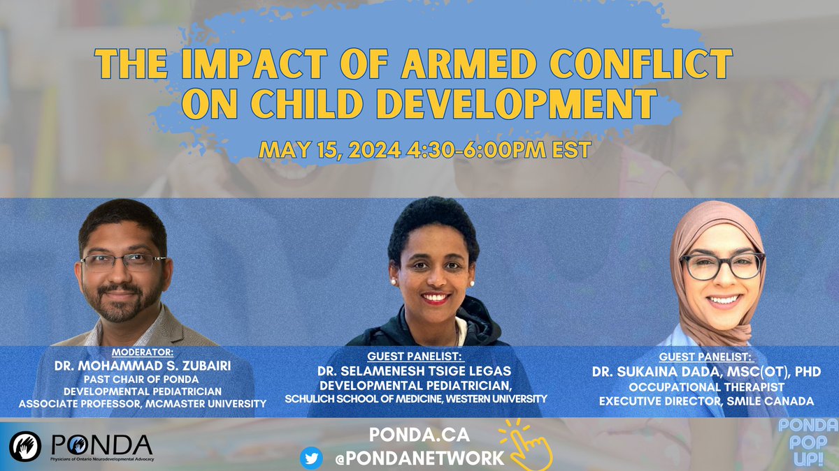 👇Join us for this important topic about how to support the developmental health of children, youth and families impacted by war and conflict. REGISTER here: ca01web.zoom.us/webinar/regist…
