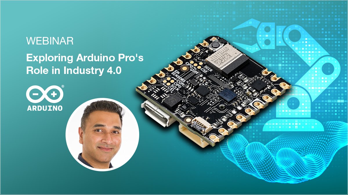 Watch this #webinarrecording and explore the transformative potential of @Arduino Pro products in enabling edge computing capabilities in Industry 4.0 applications across industries such as manufacturing, healthcare, and logistics.  bit.ly/4aG5KqG #ArduinoPro