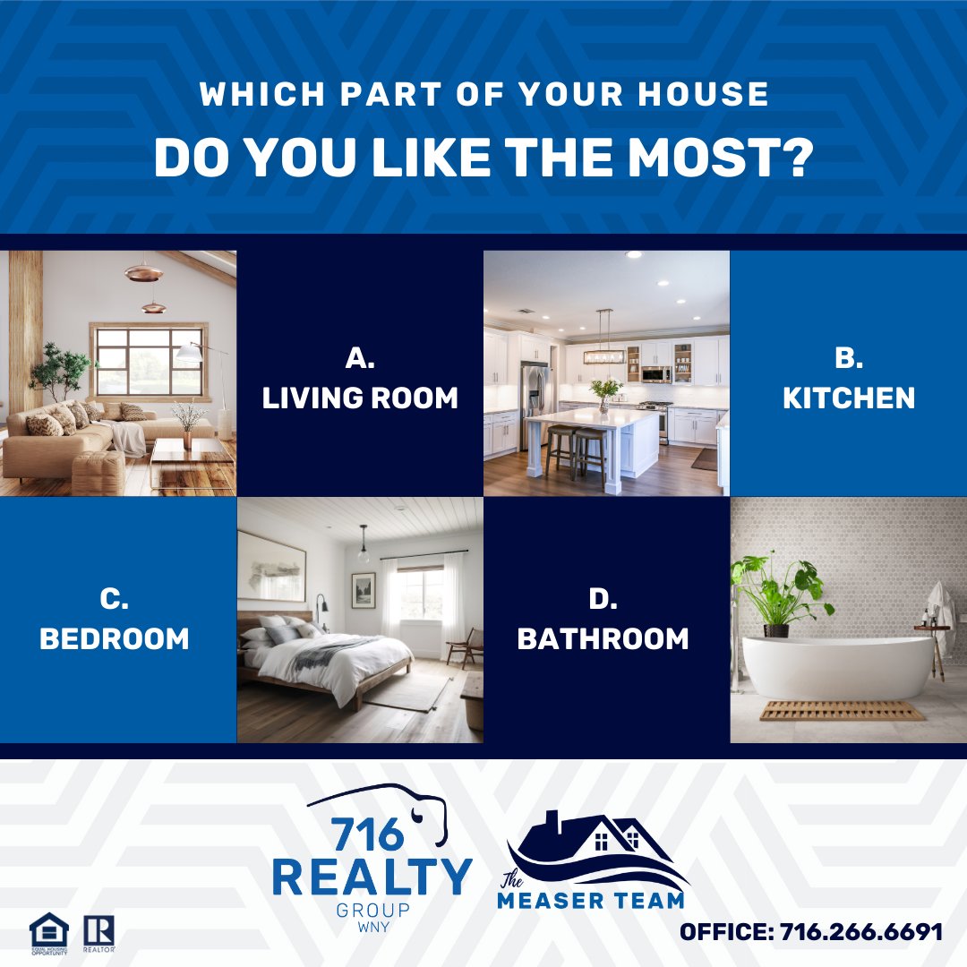 We all have our favorite parts of our home. Comment yours below!⬇️ #716RealtyGroupWNY #BuffaloRealEstate #BuffaloBrokerage #RealEstate
