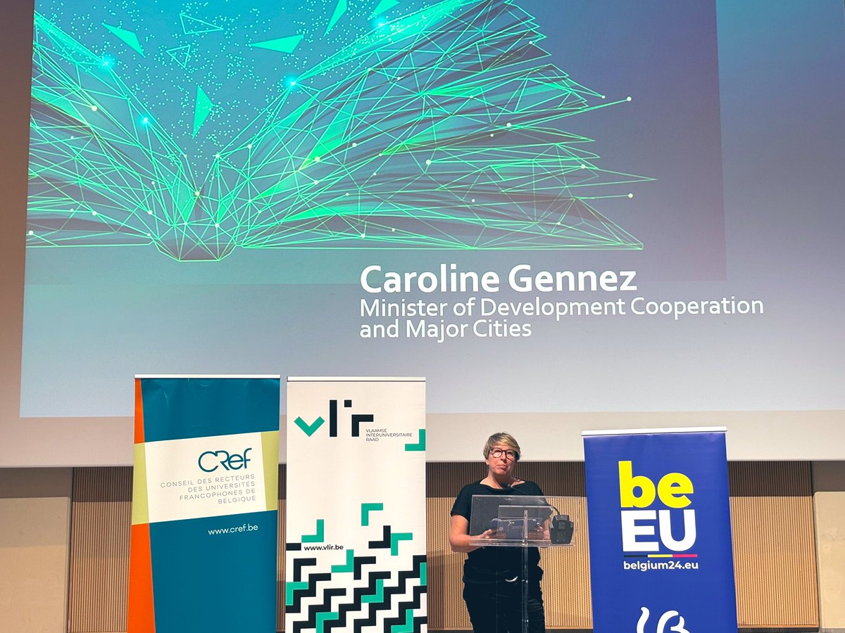 💬 Belgian Minister for devcoop @carogennez: “Partnerships create generations of critical thinkers that will question our realities and will contribute to solving the societal changes of today and tomorrow, linked to global health or democracy for example.”  #BE2024DCI #EU2024BE