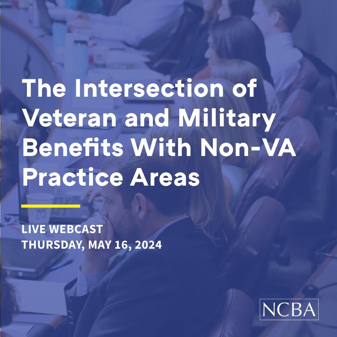 Gain insight into how unique military-related benefits and laws intersect with non-military practice areas, and how they can be used to better advocate for a client who is a veteran or service member. Access program details and register: buff.ly/3wbrUlO.