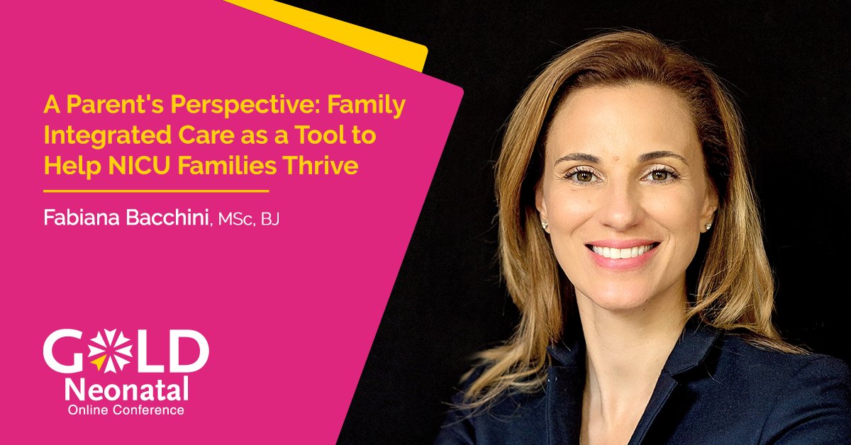 Join us at #GOLDNeonatal2024 with Fabiana Bacchini, MSc, BJ for 'A Parent's Perspective: Family Integrated Care as a Tool to Help NICU Families Thrive': goldneonatal.com/conference/pre… #NICU #neonatal #neonatology #PretermInfant