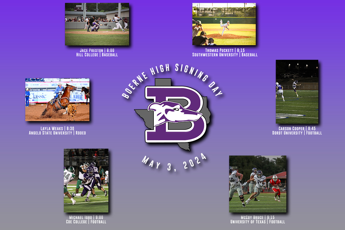 Please join us in the BHS Gymnasium on May 3rd to celebrate the signing of theses athletes. Football players include: Michael Igbo | RB Carson Cooper | K McCoy Bruce | DB If you can't make it, the signing will be streamed on the Go Hounds Go YouTube Channel.