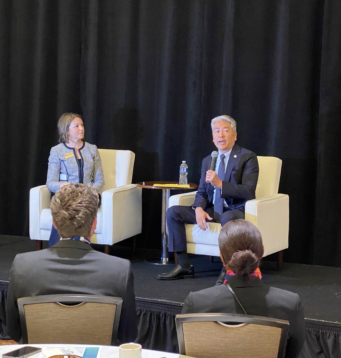 ACSA lobbyist Dorothy Johnson holds a fireside chat with Assembly Member Al Muratsuchi this morning. How many March 15th notices have you had to pass out? How does cost of living affect your district? These are the things your legislators need to know about. #acsaadvocates