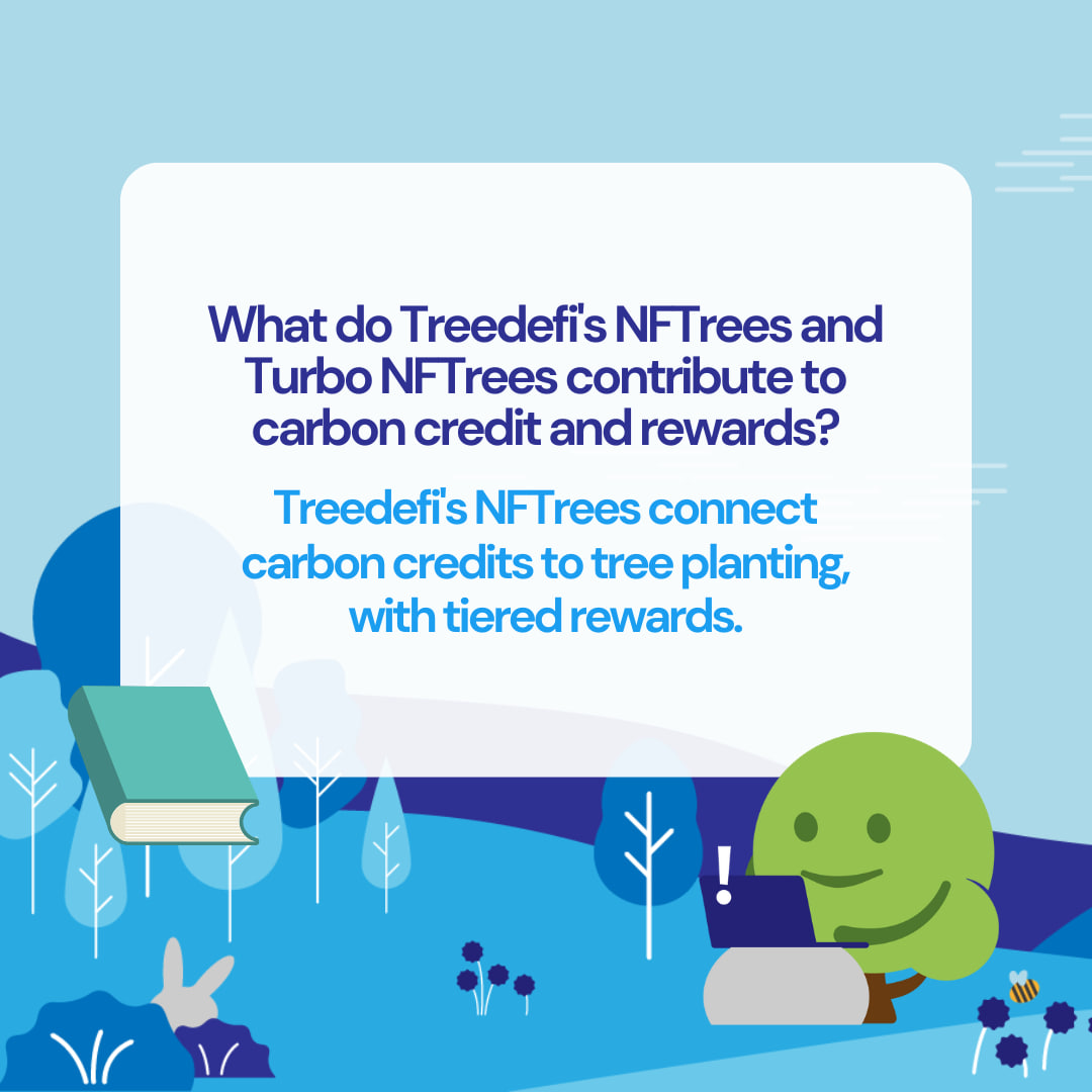 Treedefi's NFTrees link blockchain carbon credits to real-world tree planting, with Turbo NFTrees offering a leveled system of benefits and rewards. 🌍

#Treedefi #CarbonOffset #COT