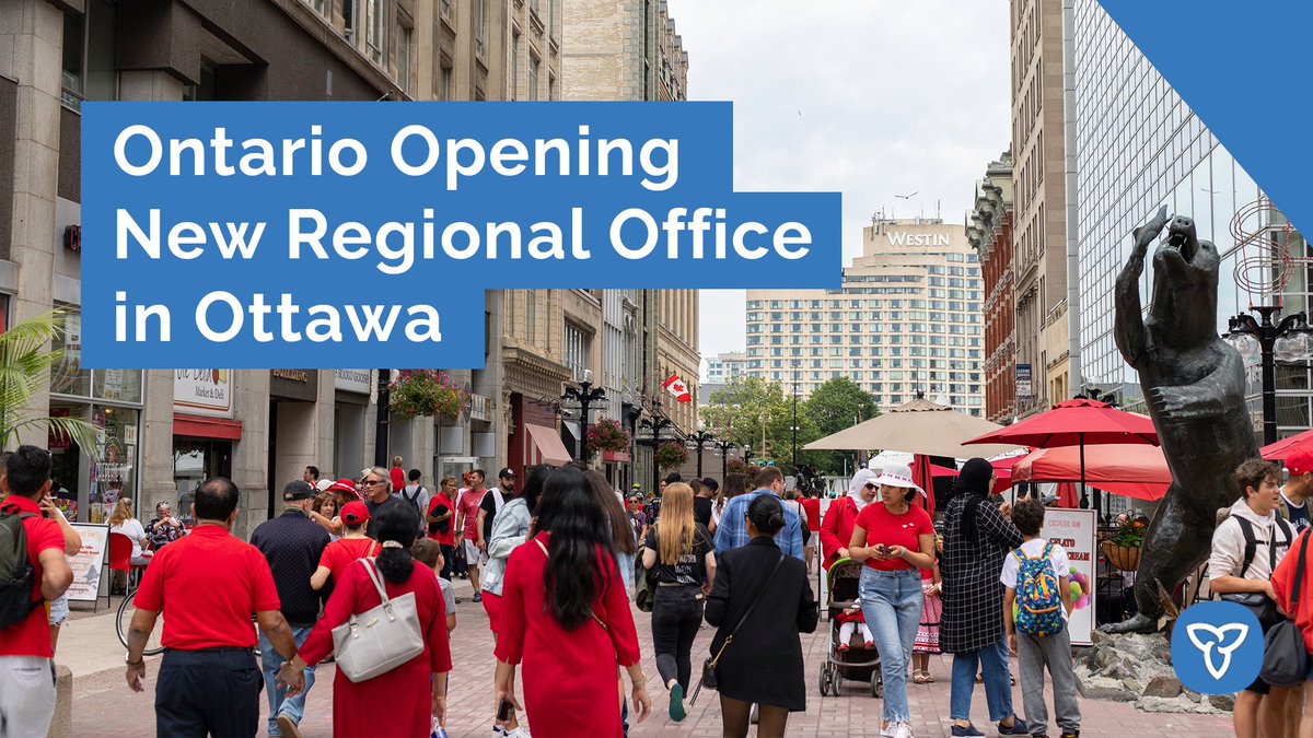 More great news for my colleagues in Ottawa! We’re launching a new regional office in the city to deliver better customer service to people and businesses of eastern Ontario. news.ontario.ca/en/release/100…