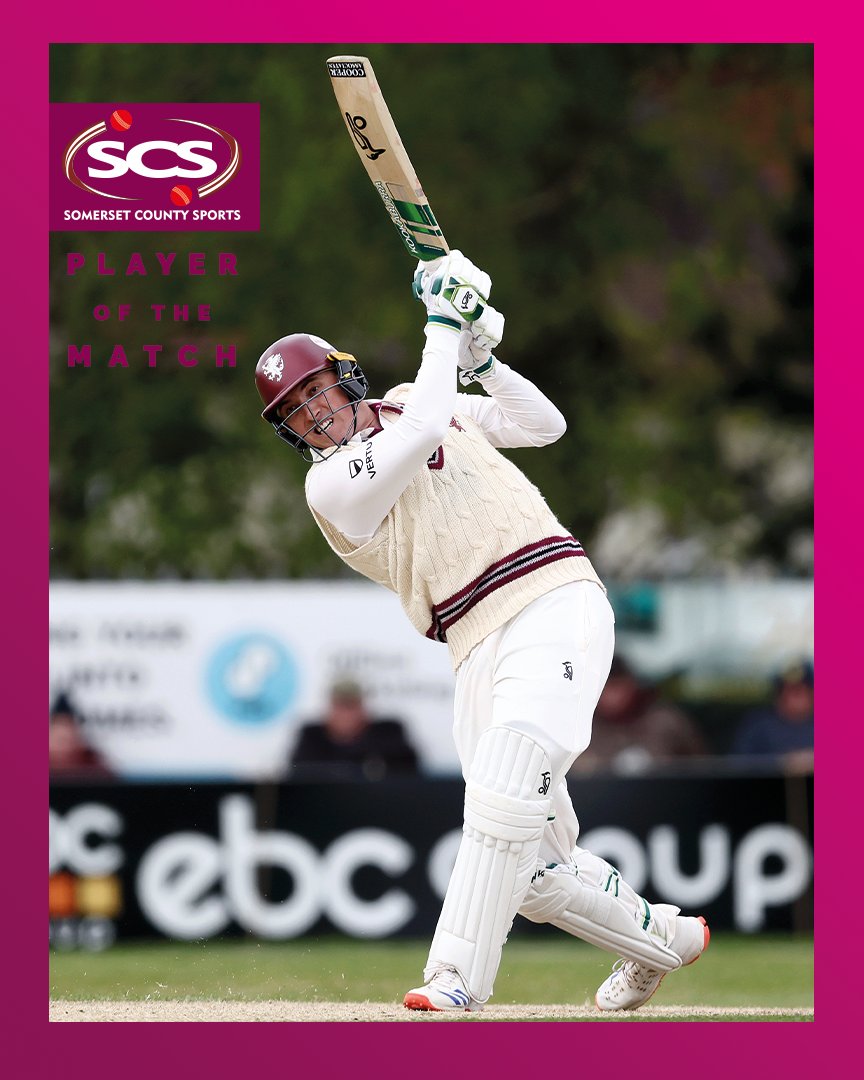 Congratulations to @TBanton18, voted our @SomCountySports Player of the Match! 👏👏👏 🏏 92* from 140 balls under pressure in the first innings #WeAreSomerset #WORCvSOM