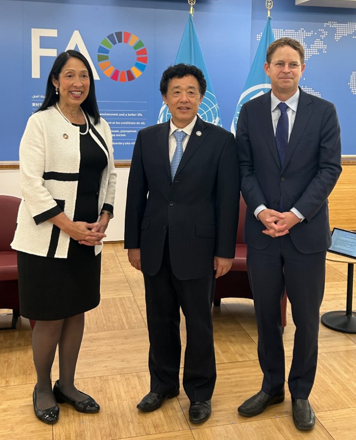 .@FAO’s work is critical in addressing global food insecurity. Today, I discussed with Director General Qu Dongyu continued U.S. support for the FAO’s important work in many areas of need around the world. #SDG2 #ZeroHunger @USUNRomeAmb