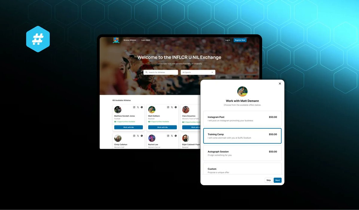 You asked. We listened. Influencer Exchange is on a whole new level. The enhanced Influencer Exchange provides a public and searchable marketplace to increase opportunities for all your student-athletes. Sport-specific Exchange pages and more: bit.ly/3WCV4VZ