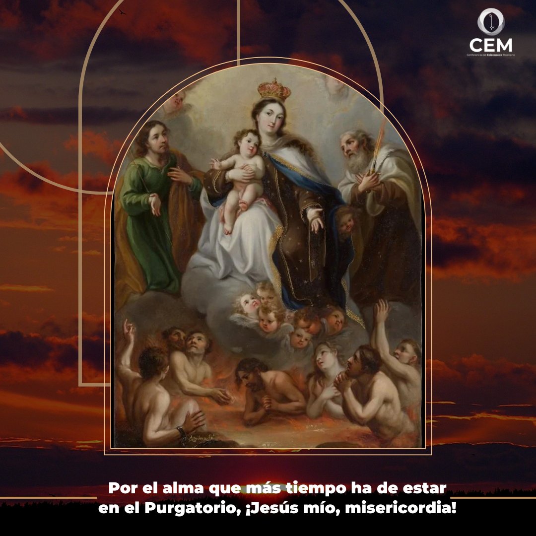 Señor, que nos mandas orar por nuestros seres queridos, dígnate abrir las puertas del Cielo a las almas que partieron de este mundo y concédeles el descanso y la felicidad eterna.