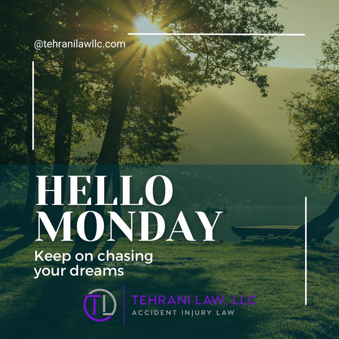 We believe in you! If we can help you accomplish your dreams, let us know! #tehranilawllc #personalinjury #personalinjurylawyer #personalinjurylawfirm