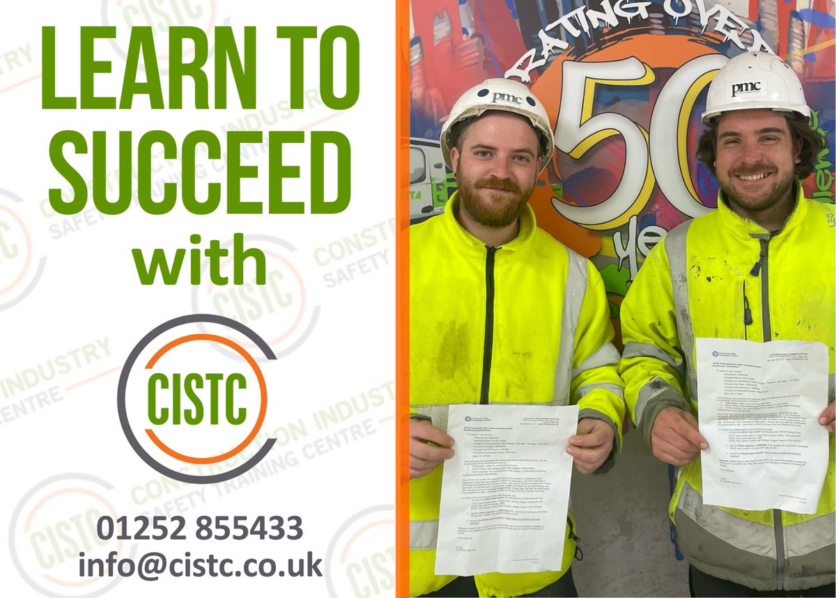 #Congratulations to the guys from PMC for completing their #CPCS A40a Slinger Signaller training with us!

Check out our website to see what upcoming courses we have available - cistc.co.uk/upcoming-cours…

#ConstructionTraining #SlingerSignaller #Construction