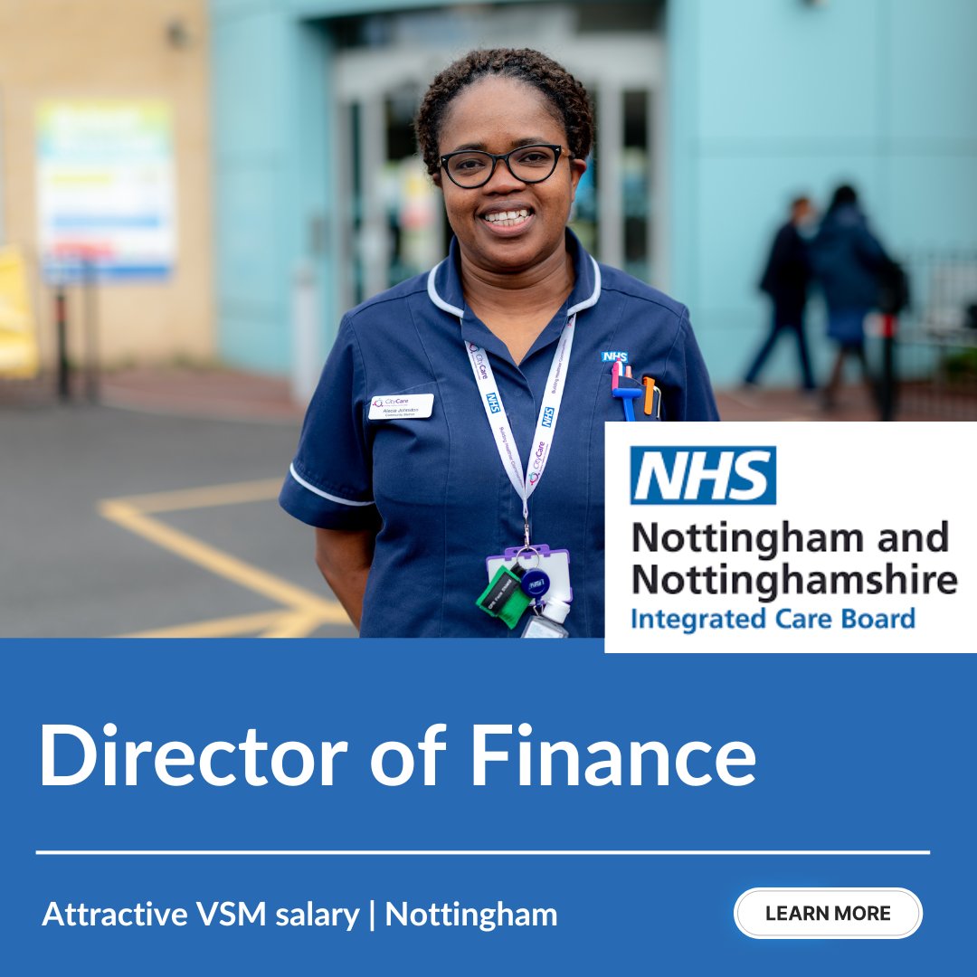 NEW OPPORTUNITY @NHSNotts This is an exceptional opportunity for an experienced and strategic Director of Finance to join the Executive leadership team. For more info and to apply, visit join-notts-icb.com