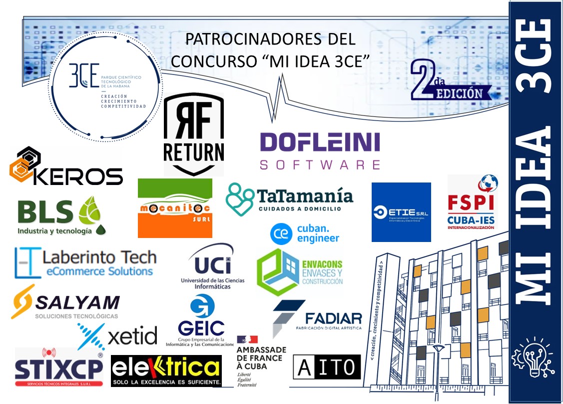 🖐️Les presentamos nuestros primeros PATROCINADORES del concurso 'Mi idea 3CE'. 🙂Continúa abierta la convocatoria para formar parte de la familia de patrocinadores. 🏃Si está interesado en apoyar esta idea tiene posibilidad hasta el 30 de abril. 🤩Gracias a todos por el apoyo