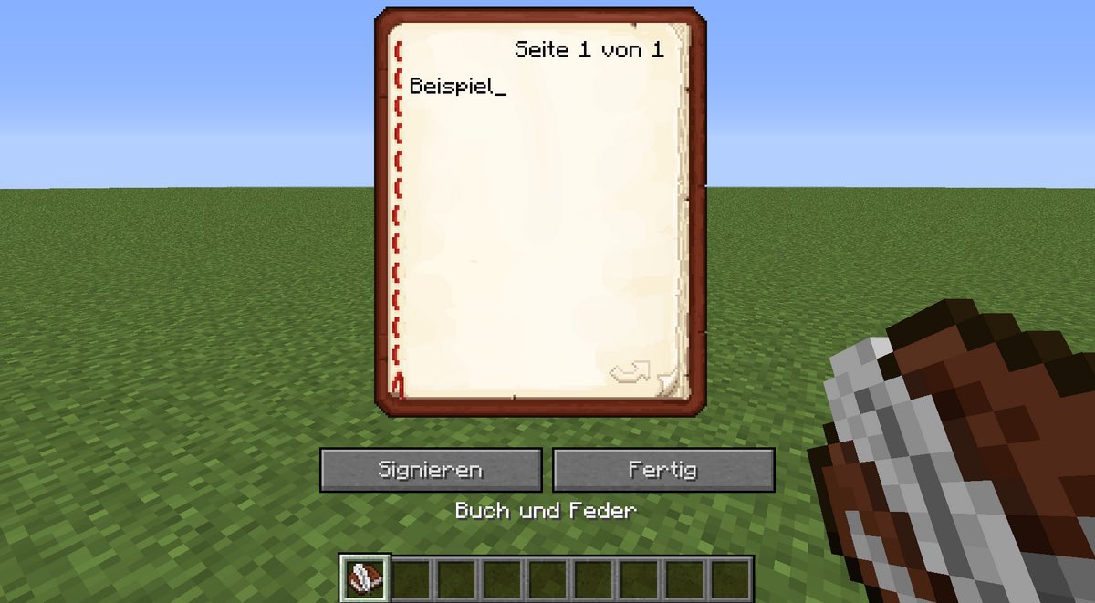 Ich kacke ab heute morgen in Informatik Vorlesung mein Sitznachbar hat seine Notizen in Minecraft Buch und Feder geschrieben statt auf Word oder Notizen App