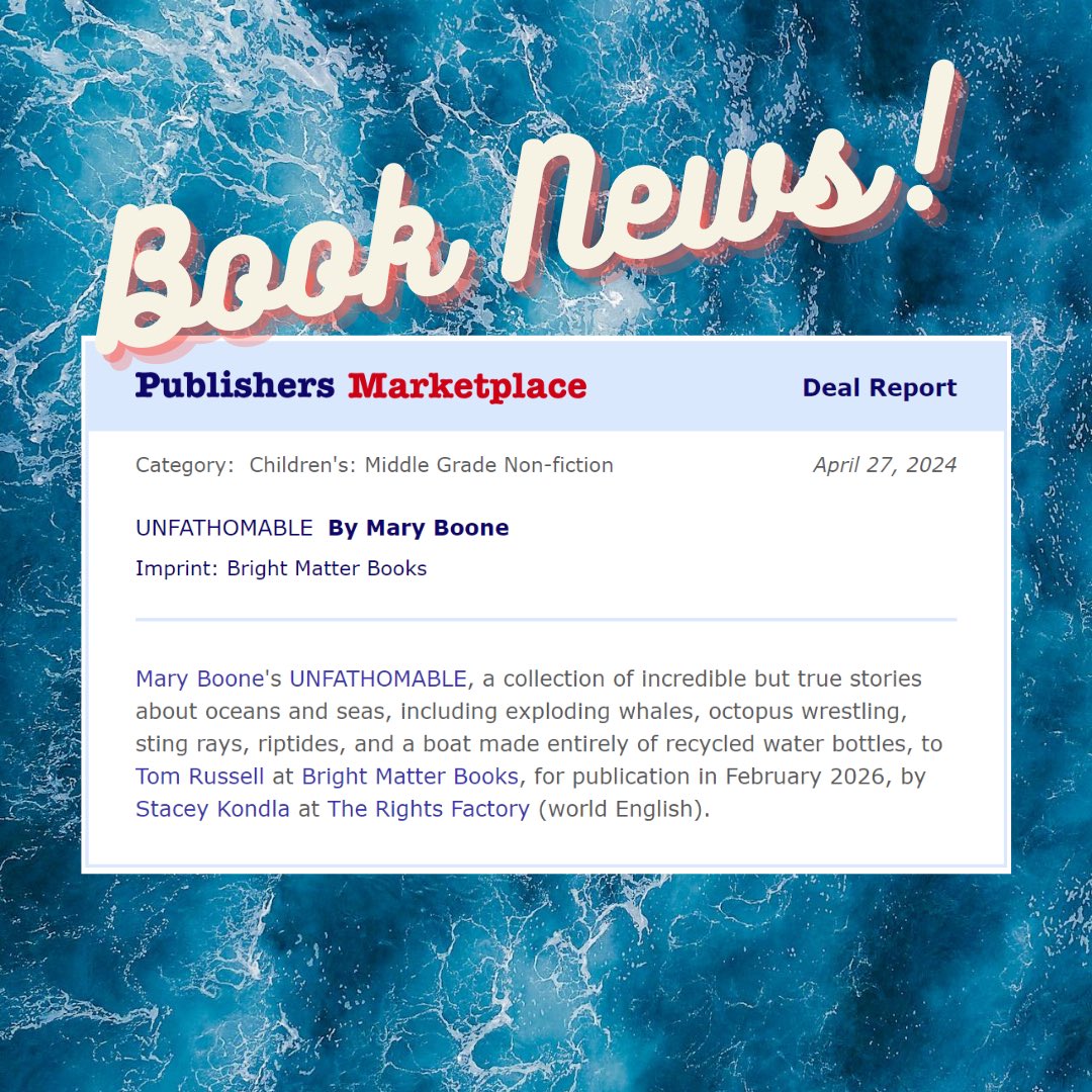 boonewrites's tweet image. I have been sitting on this news for a while, and I can’t wait to share these jaw-dropping stories with readers!
Thanks to my agent @StaceyKondla for believing in this project and to editor Tom Russell for sharing my nerdy vision.
#NonFiction #middlegrade #WriterCommunity