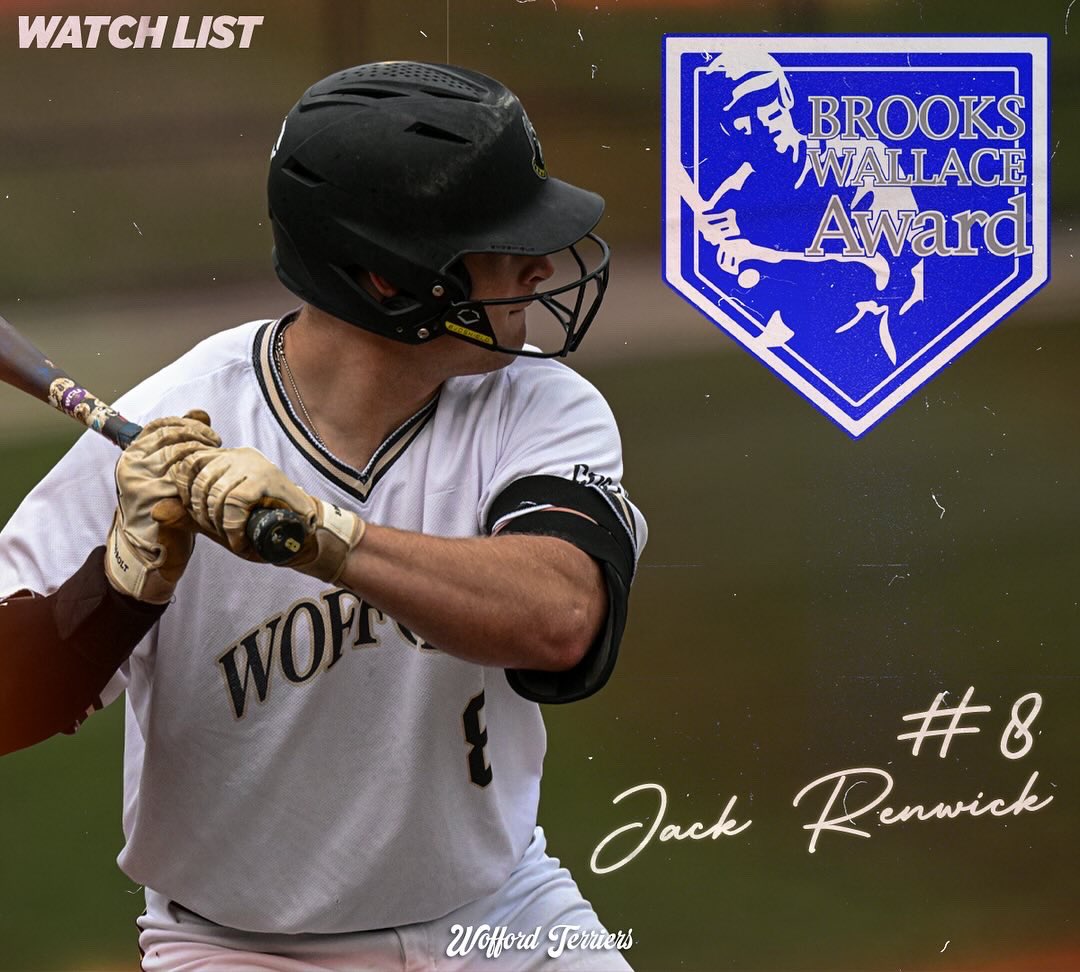 WoffordBaseball's tweet photo. 𝐉𝐚𝐜𝐤 𝐑𝐞𝐧𝐰𝐢𝐜𝐤 ➡️ 𝐁𝐫𝐨𝐨𝐤𝐬 𝐖𝐚𝐥𝐥𝐚𝐜𝐞 𝐖𝐚𝐭𝐜𝐡 𝐋𝐢𝐬𝐭 https://t.co/PdSG8VfJXY