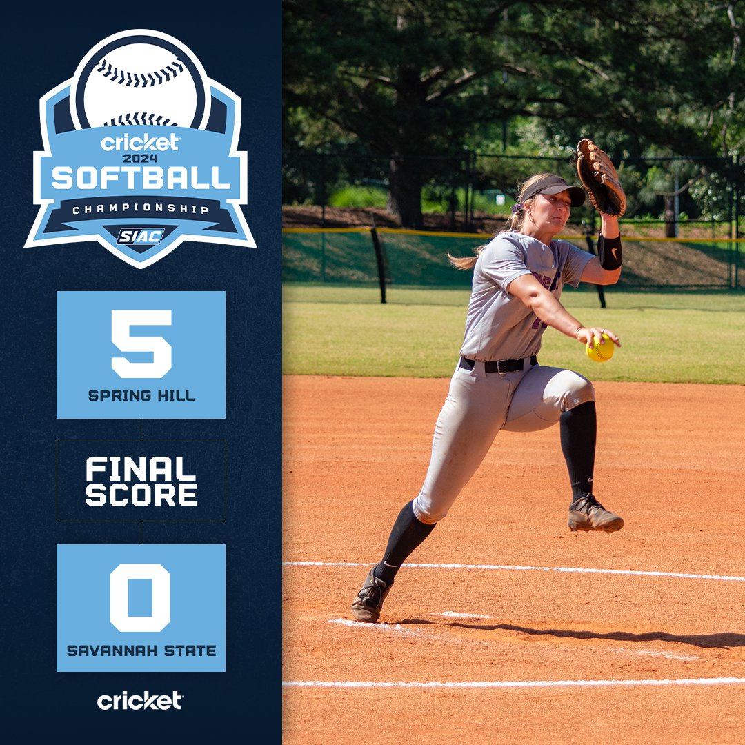 Spring Hill advances to Game 6 of the 2024 Cricket SIAC Softball Championship Tournament! The Badgers will face Lane College at 3 p.m. ET! 🥎 🏆 #SIAC #SIACSB #LeadersRiseHere