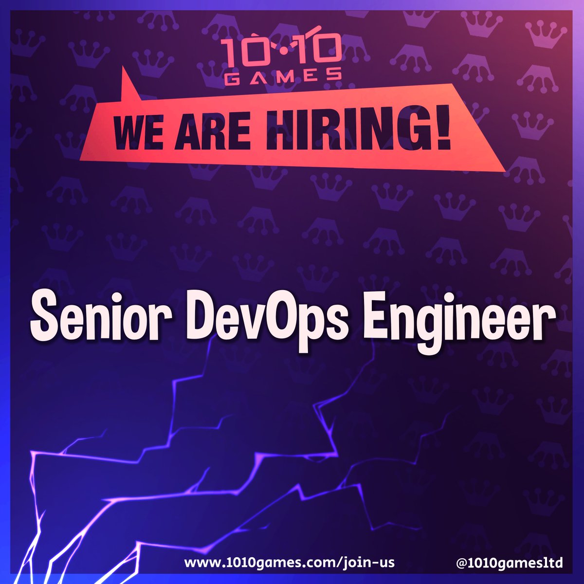 🔥NEW ROLE: SENIOR DEV OPS ENGINEER🔥

We are looking for a Senior DevOps Engineer to join 10:10 Games! Working with our Technical Director, you will steer development and mentor programmers within the DevOps team! 💻 🎮#GameJobs #Hiring 

Apply Here:
1010games.bamboohr.com/careers/69?sou…