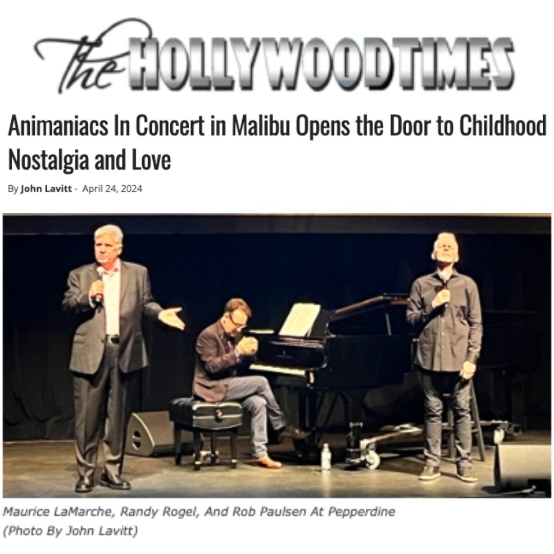 ❤️THANK YOU, @hwoodtimes, for this incredible feature! 🎟️What a treat this tour has been! THANK YOU to all who made it out to the shows! Please stay tuned here and at AnimaniacsLive.com for zany to the max tour updates!