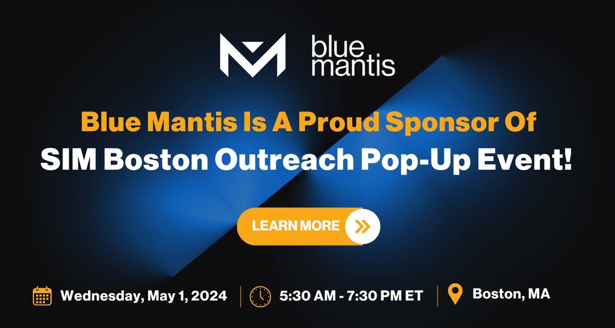 Mark your calendars for May 1st! We are thrilled to be sponsoring SIM Boston's first Outreach Pop Up! Join us for a networking event where IT leaders will connect with SIM Boston's Outreach Partners. RSVP:
okt.to/sfOcWr #LetsMeetTheFuture #ITEvents