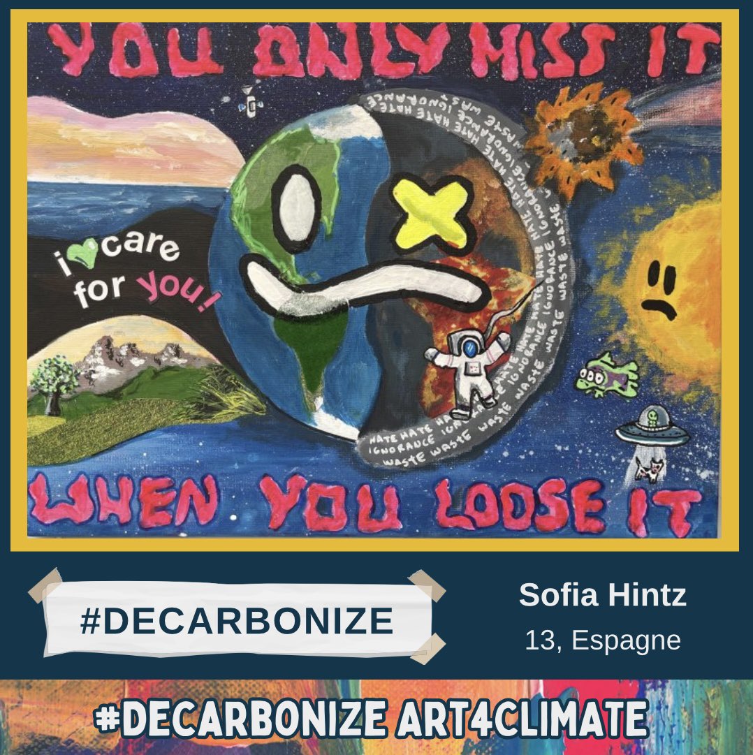 #Decarbonize #Art4Climate Sofia Hintz | 13 | Espagne

gg.tigweb.org/tig/decarboniz…

Add yours to be featured at the UN Climate Change Conference 🌍🌏🌎