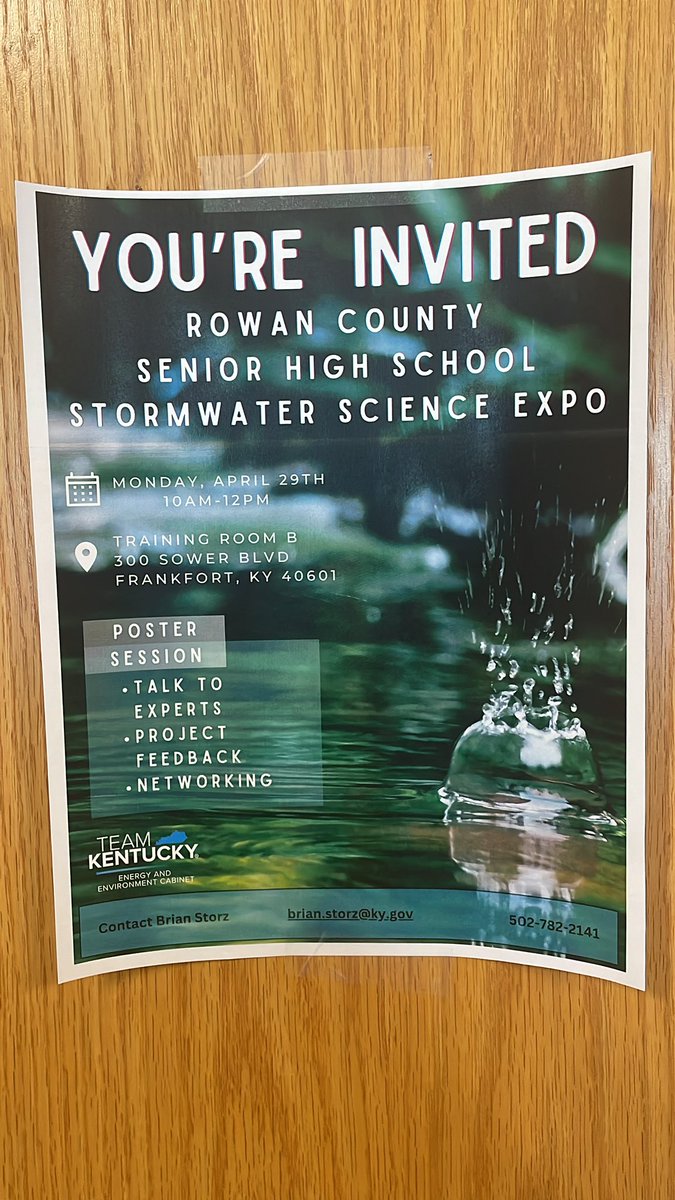 Rowan County STEM students participating in the Stormwater Science Expo at The Kentucky Division of Water. <a href="/RCSHSoffices/">RCSHS Offices</a> #rcLEAD #vikingsLEAD <a href="/PBLWorks/">PBLWorks</a> <a href="/RowanSchools/">Rowan County Schools</a>