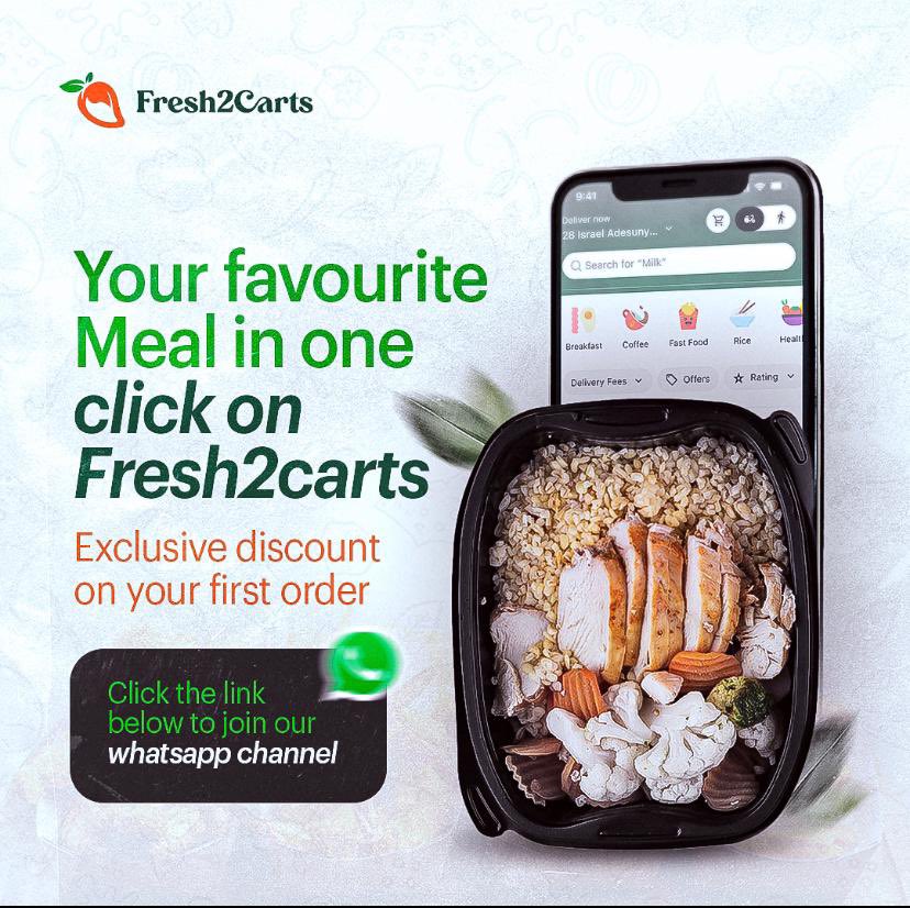 My favorite meal is beans and plantain. Just imagine me ordering that and still having discount on my first order 💃💃💃 It's definitely going to be worth it. Abeg @Fresh2Carts launch fast, I don't want to miss this update. Click to Join the waitlist via…