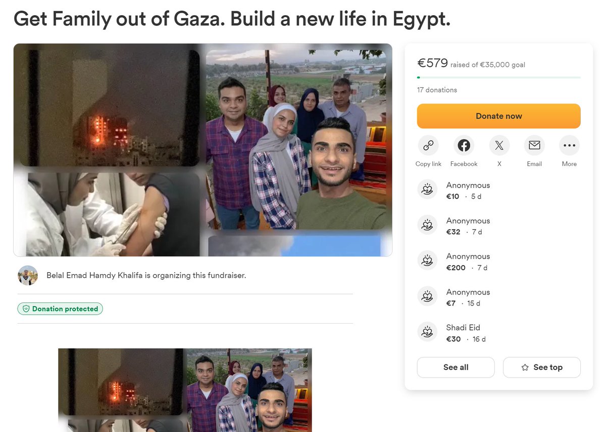 D0NATIONS STOPPED / ONLY 17 D0NORS ‼️ 🇵🇸➡️ gofund.me/d4a44451 THIS FAMILY NEEDS HELP any/all questions can be directed to @ belal.emad.khalifa on instagram