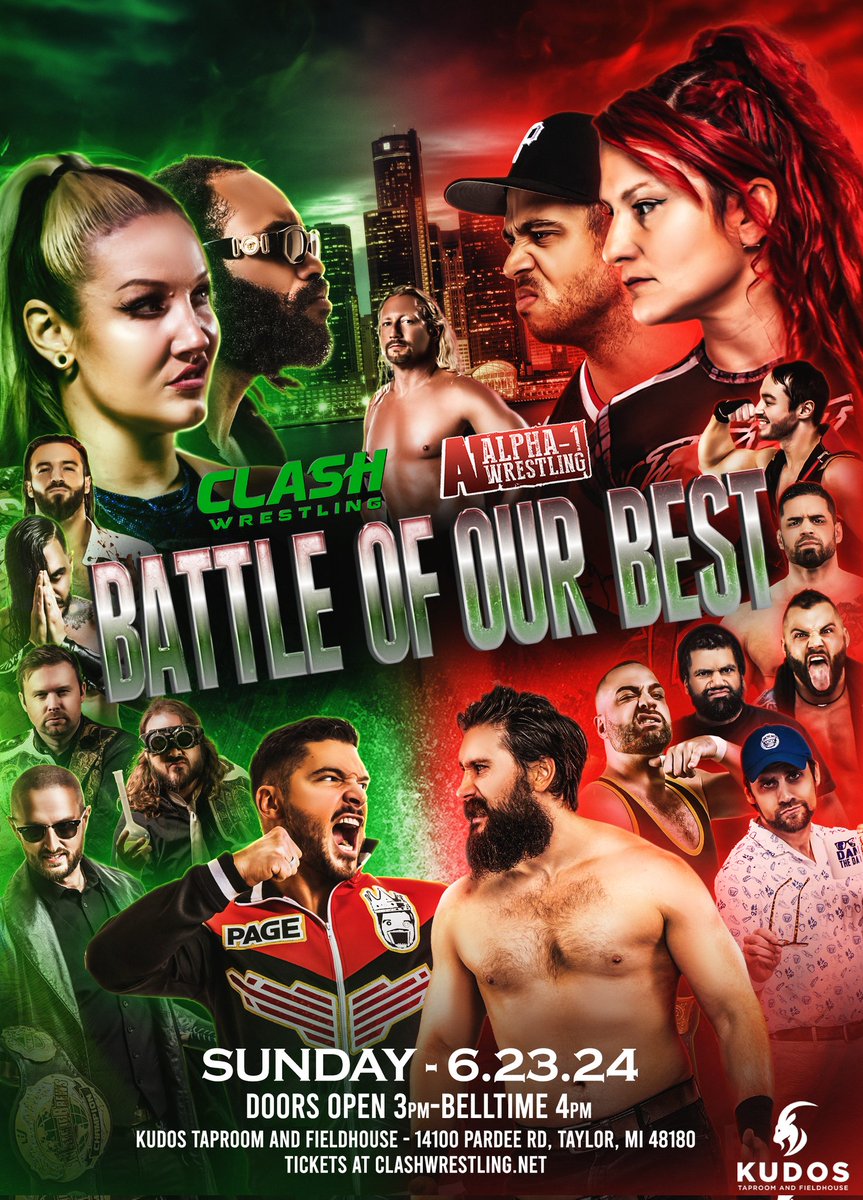 'Battle of Our Best' - 6/23/24 👊 🎟: clashwrestling.net #ProWrestling #WrestlingCommunity #WrestlingTwitter #WrestingUniverse #Wrestling