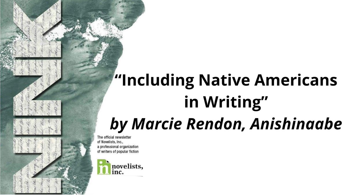 From this month's NINK: “Including Native Americans in Writing” by Marcie Rendon, Anishinaabe
ninc.com/including-nati…

#NinkKnowledge #writerslife #writers #author #NINC #NINCauthor #writing #amwriting #writingtips #amediting #writingcommunity #businessofwriting