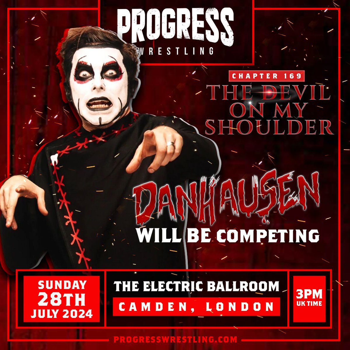 🚨 ANNOUNCEMENT 👹 Danhausen makes his PROGRESS Wrestling debut at THE DEVIL ON MY SHOULDER! 📅 SUN 28th July | 3PM | Electric Ballroom, London 🎟️ Progresswrestling.com/tickets