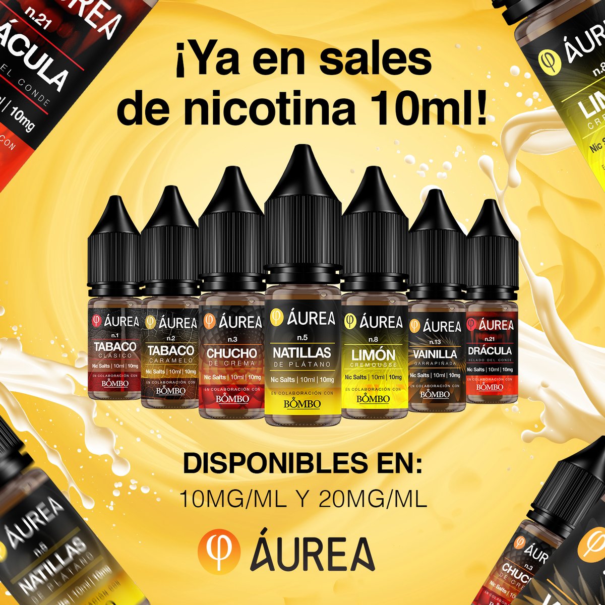 ¡Hey vapers! 

Descubre los sabores que amas, ahora mejorados de @aureaeliquids junto a @bomboeliquids presenta su línea reformulada, con opciones para cada gusto desde 0mg hasta 20mg/ml de nicotina. 💨💨

¡Vive la intensidad a tu manera!

#ivapeo #viral #vapeo #vape #bcn #vap