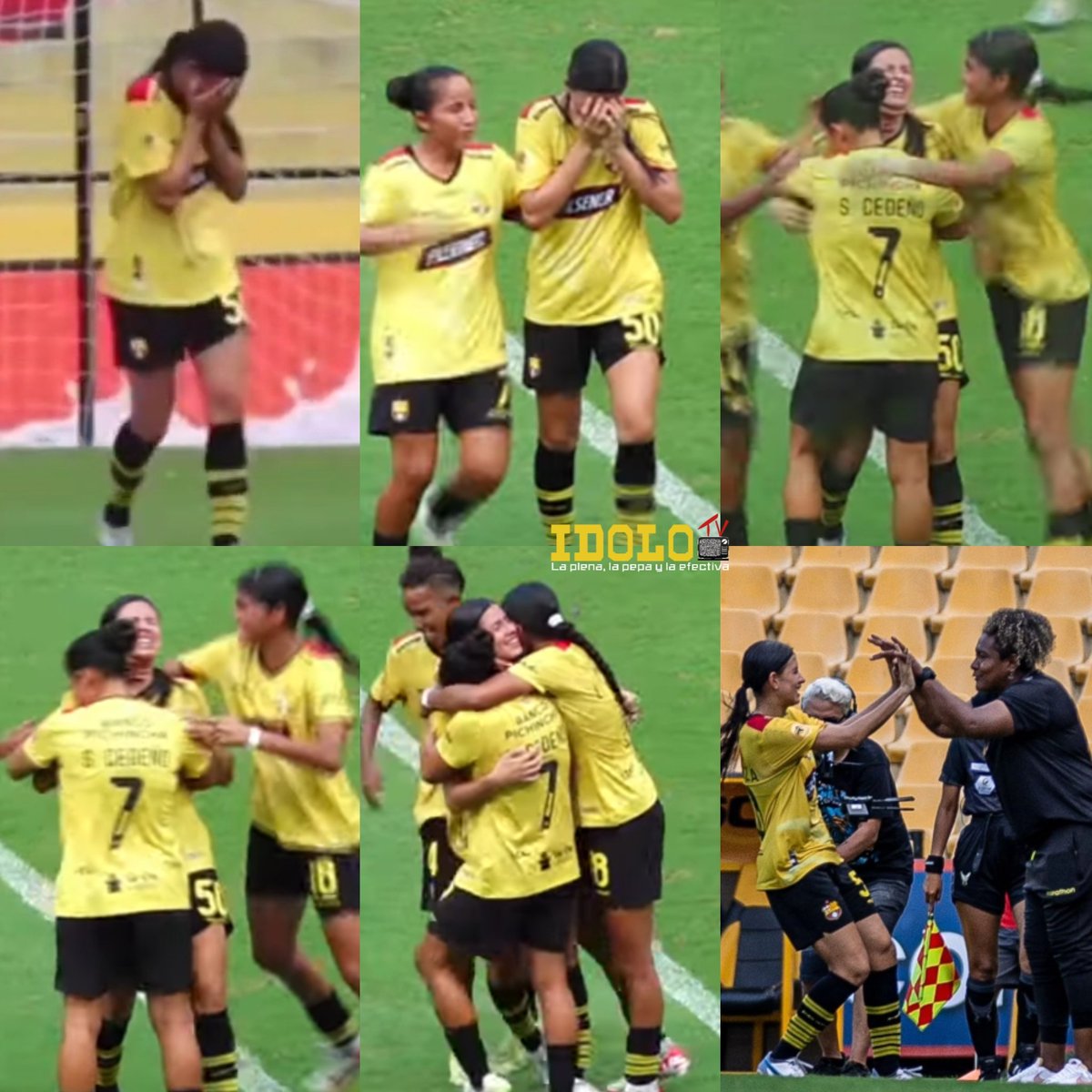 ESTO ES SENTIMIENTO‼️💛🥺 Kathleen Mendoza tiene 17 años, seleccionada nacional, luego de anotar su primer gol con la camiseta de Barcelona, rompió en llanto 🥺