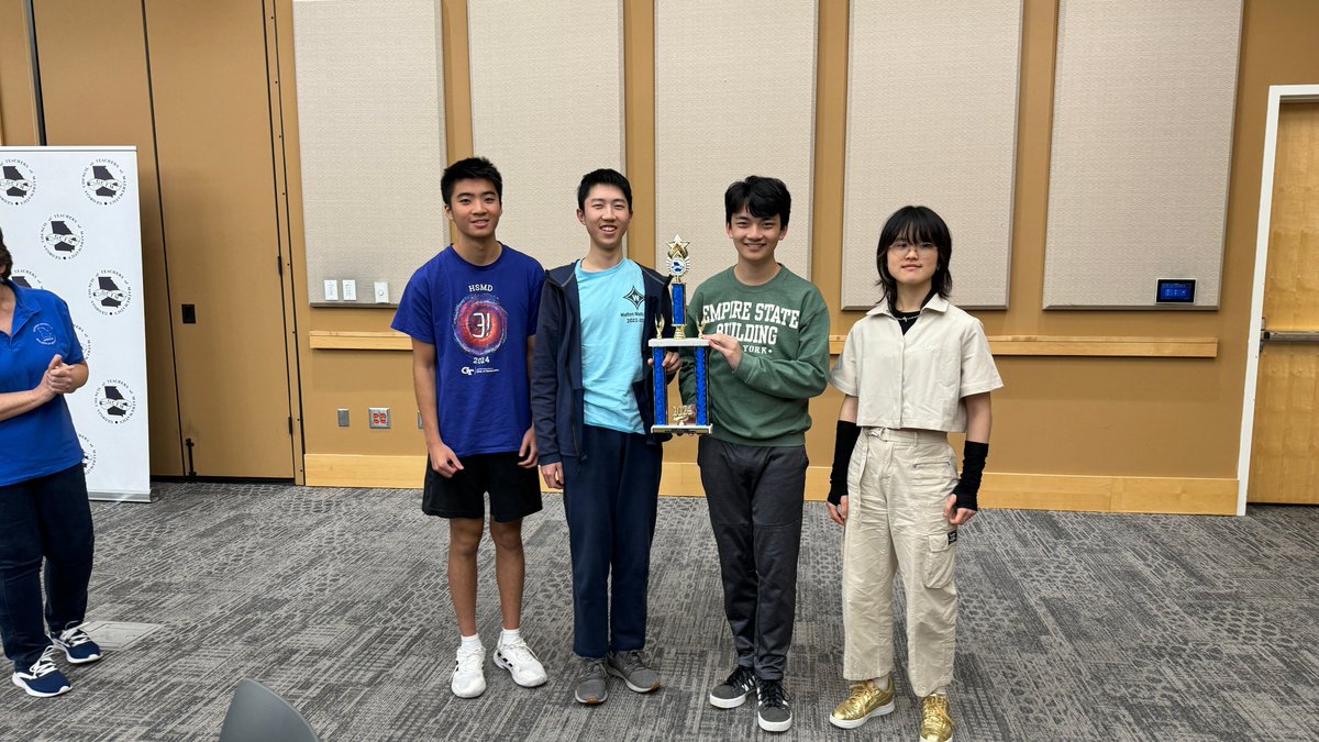 Walton HS's Math Team won the 7A Division at Saturday’s GCTM State Math Tournament in Macon! This is the third year in a row that the math team has accomplished this honor. Congratulations!