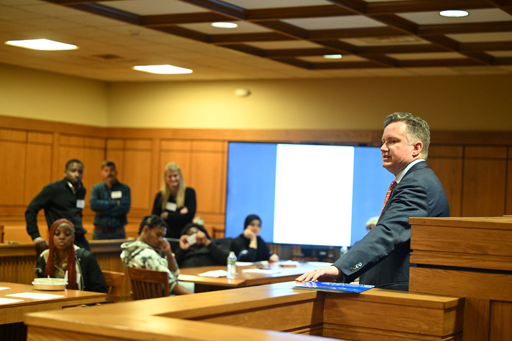 The law school was proud to once again host UB Law Day, where students from a Buffalo public high school visited O’Brian Hall to learn more about life as a law student. View photos from the event: flic.kr/s/aHBqjBnthJ #UBuffalo #UBuffaloLaw