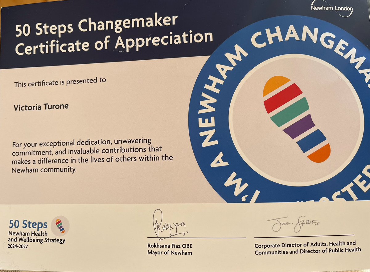 An absolute pleasure to be invited along to the launch of 50steps Newham Health & Wellbeing strategy today . And to be one of the change makers for the borough is an honour. Great networking event today with some amazing people! @NewhamLondon ❤️