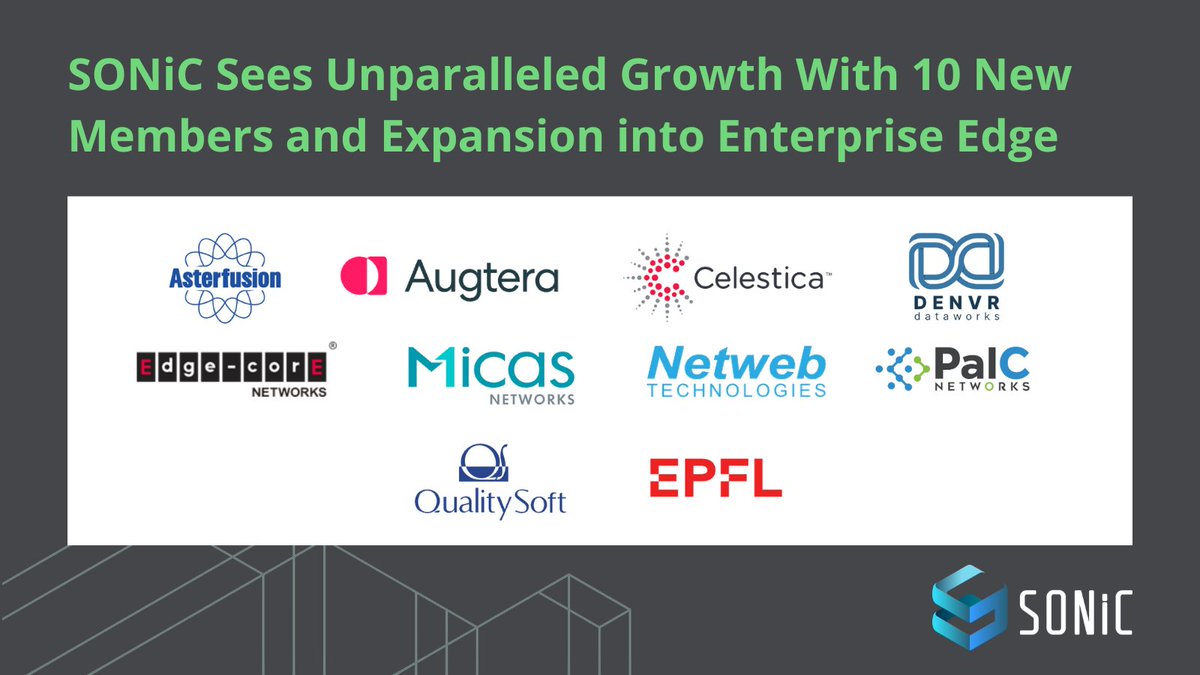 🌍 #SONiC community grows! 10 new members, 4,250+ contributors, expanding into enterprise edge with PoE Edge Networks (PENS). Open source networking reaches new heights! 🚀

Read more: hubs.la/Q02vf0gP0

#OpenNetworking #EdgeComputing #LinuxFoundation